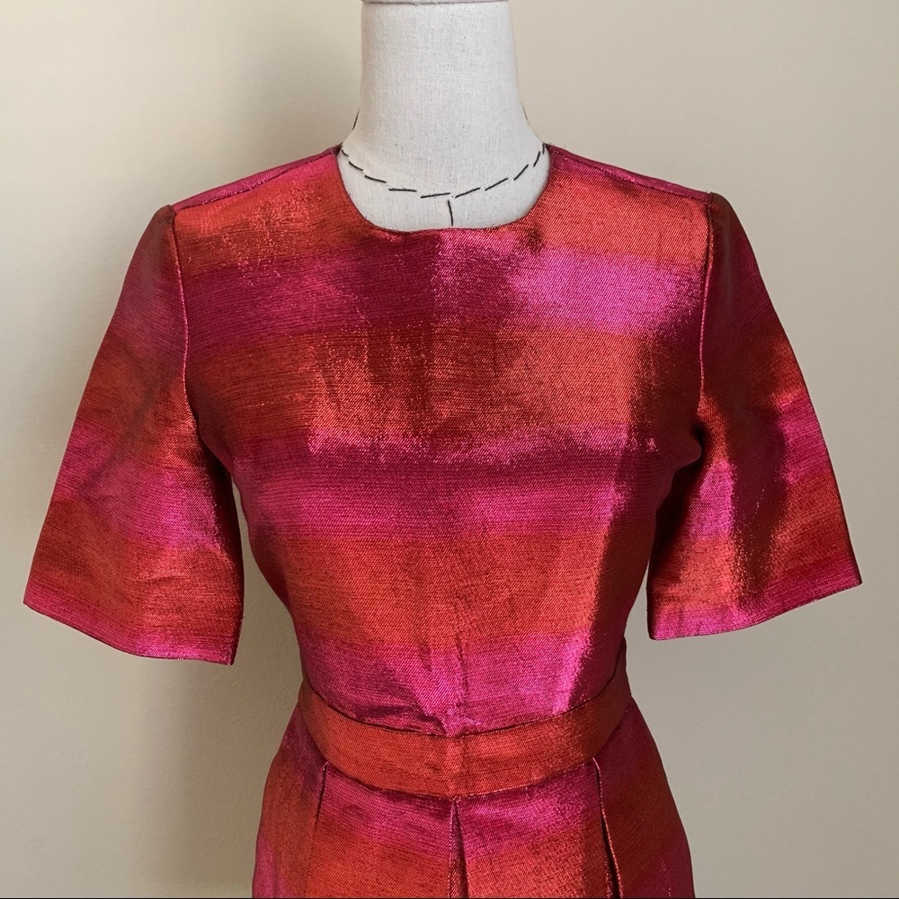 Markus Lupfer Metallic Stripe Party Fun Dress - Picture 2 of 9
